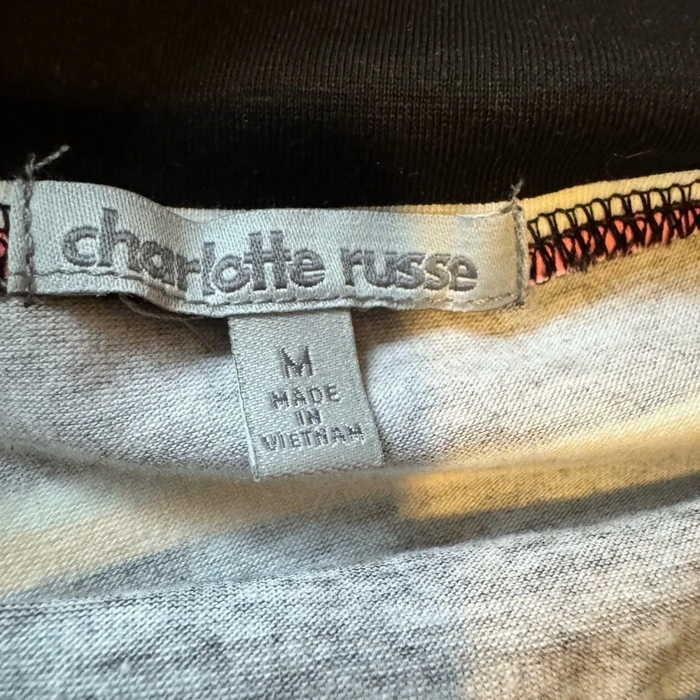 Charlotte Russe Striped Black and pink Women's Skirt, size medium